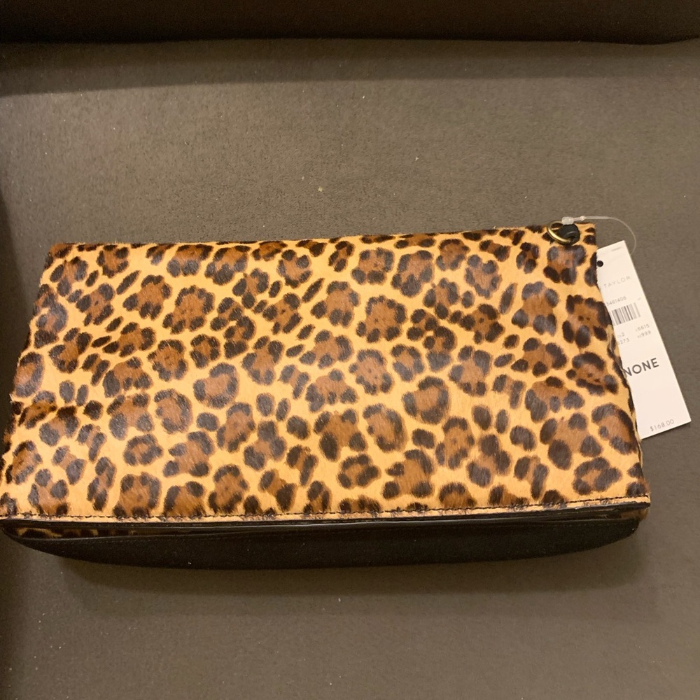 Ann Taylor Leopard Print Clutch Purse
